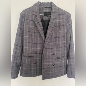 Vero Moda Black and Gray Plaid Women's Blazer